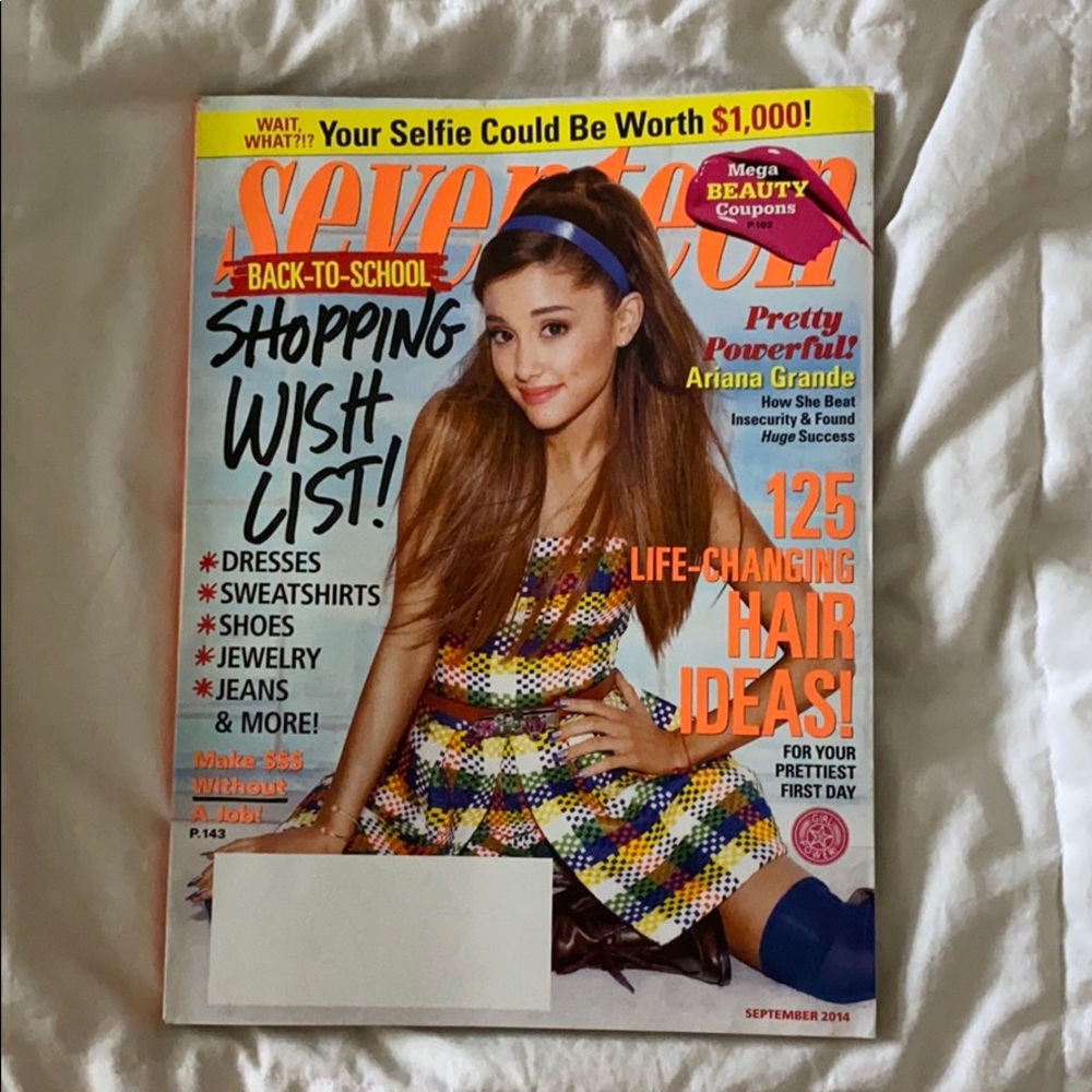 SEVENTEEN Ariana Grande September 2014 Magazine